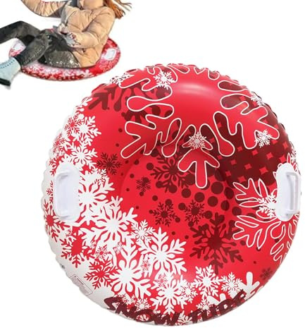 Inflatable Snow Sled,Heavy Duty Inflatable Snow Sled with Handles - Winter Outdoor Toys for Activities Adventure Fishing Beach Outdoors Parks Sledding Skiing Gardens Rescue Skating Sand Christmas