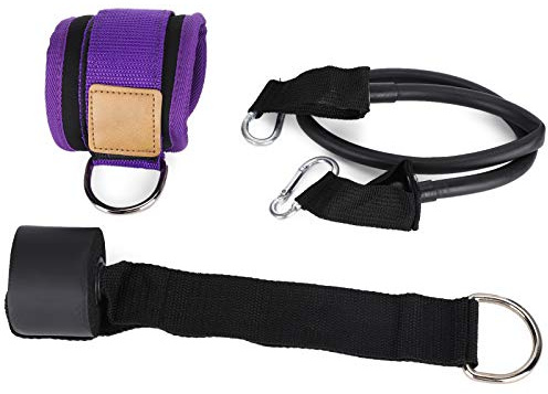 Bandas elásticas de Fitness Profesionales con Anillo de Tobillo Ajustable para Gimnasio en casa, Entrenamiento de piernas, glúteos, Entrenamiento de Fuerza, Ejercicio, Yoga, (Púrpura)