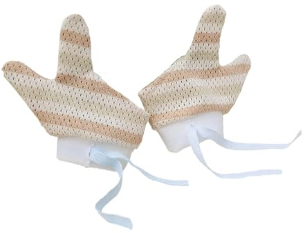 Guanti traspiranti per bambini per prevenzione del morso delle dita Correzione fisica delicata con cinghie regolabili Design Pollice succhiare Prevenzione Guanti