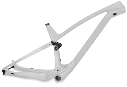 Generico Telaio for Bicicletta da Trail in Carbonio 29er Cross con Sospensione Interna dei Cavi(Yellow,15.5inch)