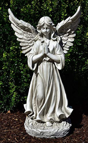 Unbekannt Engel stehend, betend - Beige, Frostfest, Höhe ca. 62,00 cm