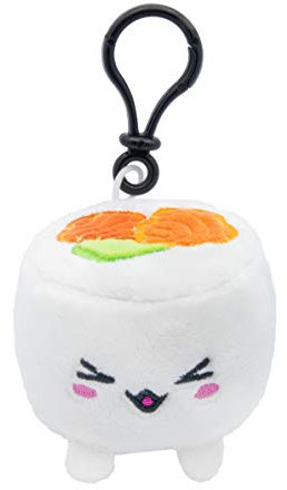 Joy Toy Plushi Uramaki Sushi mit Lachs Plüsch Clip On 7 cm, Pink