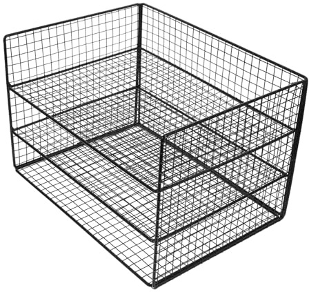 Homoyoyo Organisateur de Bureau Noir Étagère Triple Robuste pour Dossiers Support Ouvert Multifonction pour Maison et Bureau Rangement et Élégant