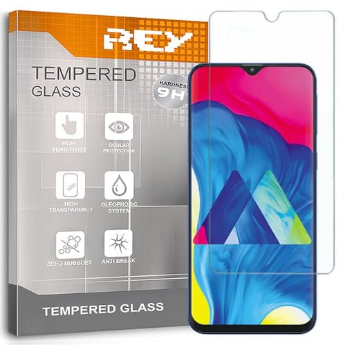 REY Protector de Pantalla para Samsung Galaxy M10 - M20 - A10, Cristal Vidrio Templado Premium