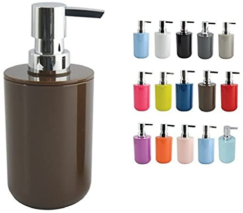 MSV Seifenspender Inagua Flüssigseifen-Spender, Fassungsvermögen 7 x 7 x 16 cm - Braun