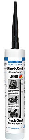 Weicon 13051310-36 Black-Seal, cartuccia da 310 ml, adesivo in silicone, sigillante per serbatoio, motore, resistente al calore, nero/grigio