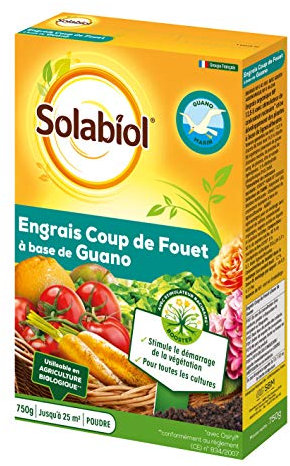 SOLABIOL Engrais Coup De Fouet - A Base de Guano - Stimule Le Démarage De La Végétation SOGUA750N