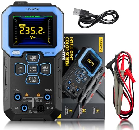 Fnirsi DMT-99 Handheld-Digitalmultimeter 10000 Zählungen Spannung Strom Widerstand Kapazität Frequenz Temperatur NCV
