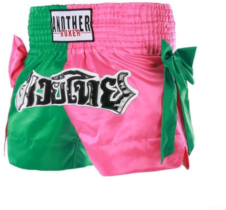 Pantaloncini da Muay Thai in stile atletico, scelta per scarpe da ginnastica sia da uomo che da donna (M, verde, rosa)