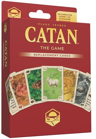 Catan Base Game Card Zubehör (6th Edition) Komplettes Ersatzset mit 95 Ressourcenkarten & 25 Entwicklungskarten, Made Studio