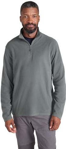 Mountain Warehouse Camber II Mens Half-Zip Fleece - Lightweight & Quick Dry, Breathable Antipill Microfleece - For Spring Summer, Outdoors, Travelling & Hiking Khaki M