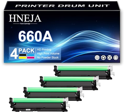 Unité Imagerie 660A pour HP M751n M751dn M856dn M856x M776dn M776z M776zs Imprimante, Compatible Unité Tambour 660A W2004A | Haut Rendement | 65 000 Pages,4 Colors-1 Pack