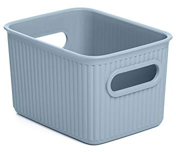 TATAY Cestino Portaoggetti Baobab, 1,5L di Capacita, Polipropilene, Senza BPA, Blu, Dimensione 12,5 x 16,4 x 10 cm