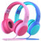 Gorsun cuffie per bambini cavo, cuffie pieghevoli per bambini con orecchie decorative, cuffie leggere regolabili per ragazzi e ragazze - 2 pacchi