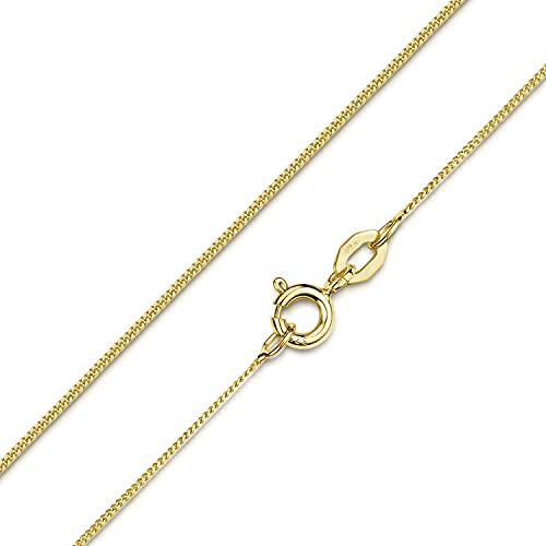 Materia 375 Goldkette Damen 42cm - Echtgold Panzerkette 0,8mm dünn K116-42