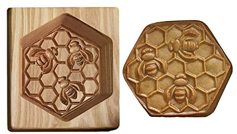 Timbri per biscotti in legno, 3D Set di Stampi Biscotti, per biscotti, cioccolato, stampini in rilievo, decorazione per torte (R)