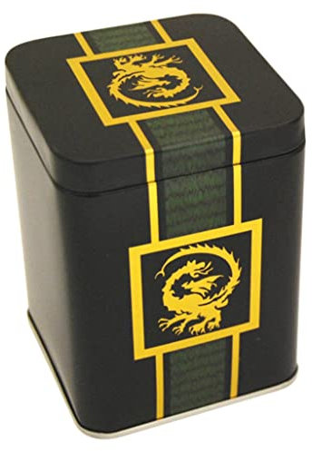MediMuc Tea Dragon - rechteckige Teebeuteldose, Teebox mit abnehmbarem Deckel - Teedose, Teebox, Teubeuteldose, Kaffeedose, Aufbewahrungsdose