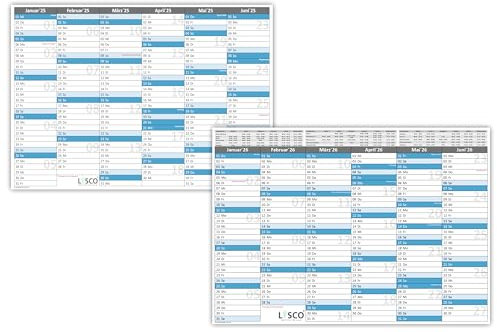 Tafelkalender DIN A4 2026 + 2027 (2 x 1 Stück) Format (210 x 297 mm) 300g BD Papier sehr gut beschreibbar