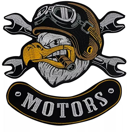 Écusson thermocollant pour gilets en cuir de moto à appliquer avec fer à repasser, moto skull