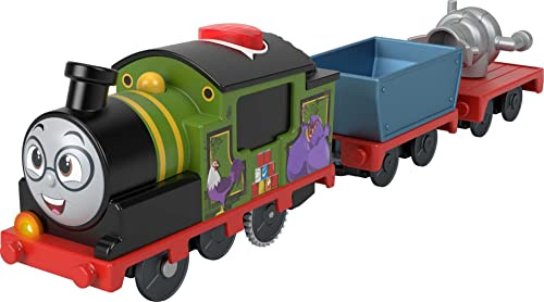 Thomas & Friends Talande leksakståg, batteridriven Whiff-motor med fraser, ljud och last för förskolelek