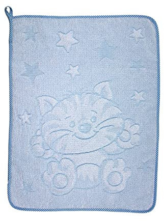Handtuch SILVESTRO Kindergarten Handtuch 40 x 50 cm, Kinderhandtuch aus Frottee 100 % Made in Italy (Hellblau)