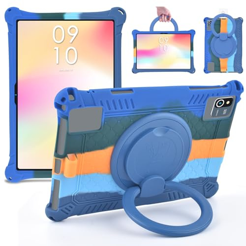 KATUMO Silicone 360° Girevole Cover Universale 10-10.1 Pollic,Custodia per Blackview/TECLAST/DOOGEE/GOODTEL/Whitedeer/Freeski/JUSYEA/Wqplo/BENEVE/FORUSER/OSCAL/RUSHAR/PRITOM/HotLight Tablet