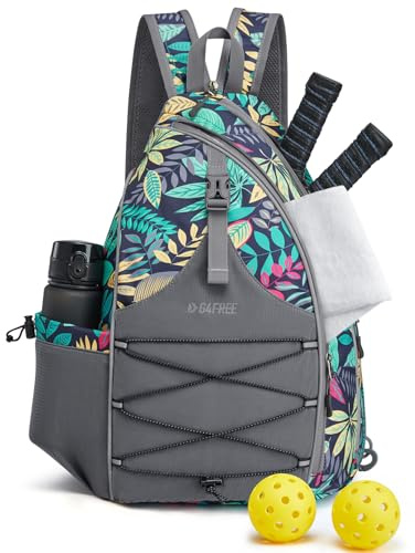 G4Free Bolsa de pickleball, mochila de pickleball para mujeres y hombres, bolsa ajustable con bolsillo impermeable/gancho de valla, hoja azul