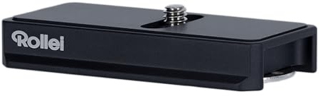 Rollei Schnellwechselplatte mit verstecktem AirTag-Fach - Sicherheit und Komfort für Ihre Kamera, mit Schnellmontage, verbesserte Signalreichweite und universeller Kompatibilität