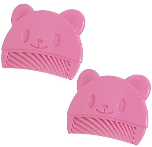 JYTDBCS 2 Pcs Baby Comb Baby Cradle Cap Comb Baby Hair Brush Toddler Comb Toddler Hair Brush Newborn Hair Brush Cradle Cap Comb (Pink)