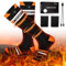 Aragallant Beheizbare Socken, 5000mAh/5V Akku Max. Beheizte Socken mit 4 Temperatur, Wiederaufladbare Heizsocken Fußwärmer Socken Elektrisch für Herren Damen Winter Ganze Fußsohle