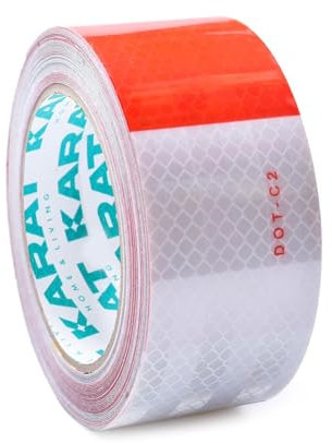 Floordirekt Absperrband rot weiß 2er Set, 5cmx10m Bodenmarkierungsband, selbstklebend & wasserdicht, zuschneidbares Warnband, Signalband, Markierungsband, Sicherheitsband (Rot-Weiß)