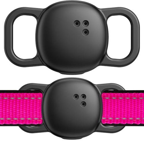 DDJ for Tile Life360 Sticker (2024) Tracker Cat Collar Case, 2-Pack Silicone Anti-Lost Protective Cover Tile Tracker Holder for Dog & Pet Collars, Ultra Durable, Easy Installation, Lightweight, Black