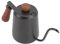Brrnoo Hervidor para Verter sobre Hervidor, Cafetera Percoladora con Cuello de Ganso, Tetera con de Madera, Cafetera Manual de Acero Inoxidable para café, Leche y Agua (Negro 600ML)