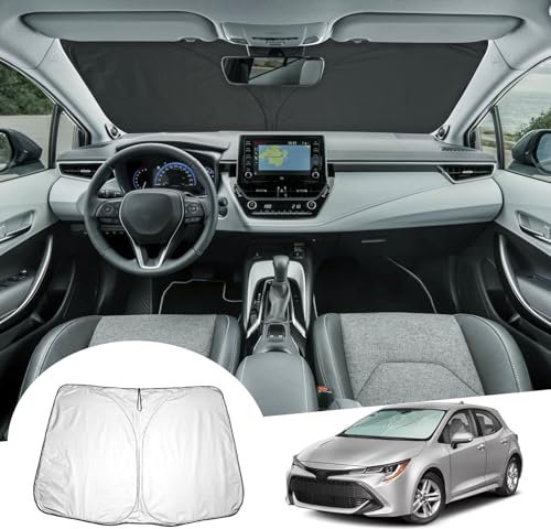 GAFAT Compatible con Toyota Corolla E210 2019-2024 2025 Parasol para Parabrisas Interior, Corolla Touring Sports Hybrid TS Parabrisas Protección solar, Refrigeración, Protección UV, Corolla Accesorios