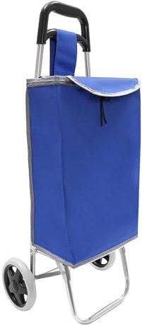 Carro de la compra Trolly para subir escaleras, plegable, soporta hasta 25 kg, color azul