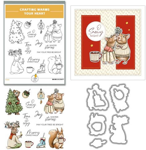 Christmas Clear Silicone Stamp Set for Card Making, Scrapbooking Journaling Reusable Transparent Holiday Craft Stamps with Santa, Snowflakes,Stamp and die Sets (Christmas Crystal Ball)
