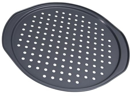 OFFSCH Molde Para Pizza Antiadherente Con Agujeros Molde Para Hornear Pasteles De Carbono Bandeja Para Hornear Pizza y Pasteles Horno