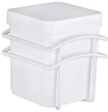 WENKO Universaldose Classic Plus - Kosmetikdose, Wattedose mit hochwertigem Rostschutz, Stahl, 10.5 x 12.5 x 13 cm, Weiß