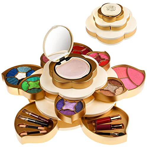 CoralBeau Luxurious Makeup Set for Women - Flower Shaped Makeup Kit for Teen Girls - Adult Flower Makeup Kit