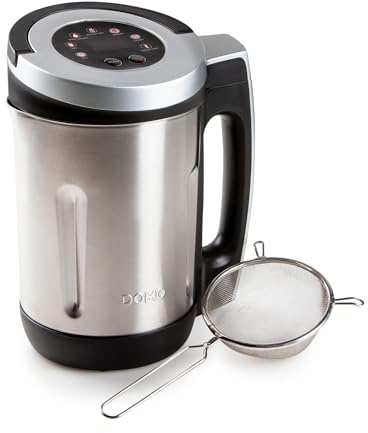 DOMO DO716BL Suppenkocher Edelstahl - 2,2 L - 7 Programme LED - mit Memoryfunktion