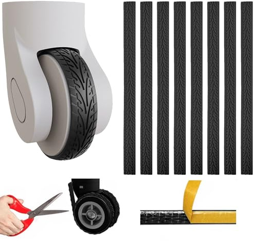Kakveiai Protector de Ruedas de Equipaje, Gel de Sílice Antideslizante Antiruido para Ruedas Giratorias de Maleta, 8 Piezas