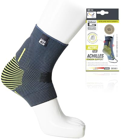 Neo-G Achilles Tendon Support With Silicone Tendon Cushion - Achilles Tendonitis Brace Ankle Support For Men And Women – Targeted Ankle Compression Sleeve - Breathable - Active Plus (S)