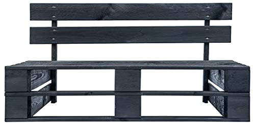 HETFTJN Ensemble de meubles d'extérieur - Banc à bière - Banc de jardin en palettes - En bois noir - Pour l'extérieur, les terrasses, les balcons, les parcs