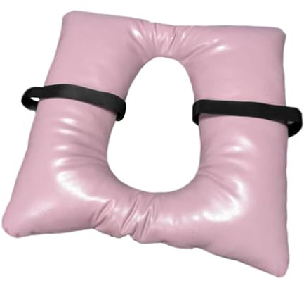 perfk Cojín de asiento suave acolchado de la noche, cojín de asiento del inodoro, cómodo tapa de almohadilla portátil, Rosa Claro