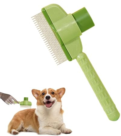 Djowyh Brosse à poils de chat | Poignée ergonomique à – Brosse d'embellissement pour animaux de compagnie | Pour le toilettage des chatons et des chiens, enlever le sous-poil et démêler