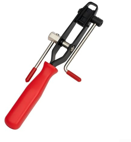 Honseadek Dust Boot Clamp Tool for CV Joint Repair, Hose Band Installation Tool, Ball Cage Plier Set Made of Alloy Steel, Red Handle Cutting Pliers(A)