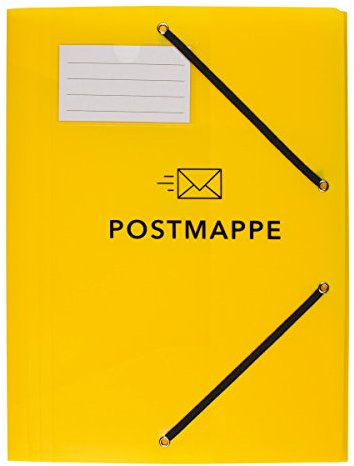 5x Kunststoff Postmappe / aus PP / DIN A4 / mit 3 Klappen und Gummizug