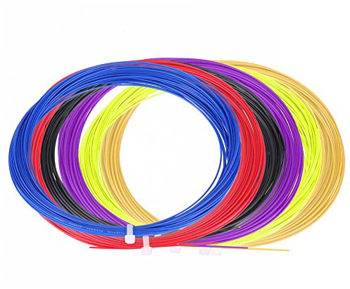 Tbest Juego de Cuerdas de bádminton 2pcs, 10 m de Nylon Bandas de Raqueta de bádminton de Alta flexibilidad Línea de Cuerdas Gimnasio Accesorio de Entrenamiento Deportivo(Verde Fluorescente)