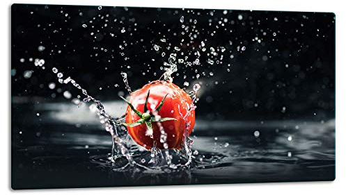 TMK ArtDeko – Schneidebrett Glas – Glasschneidebrett für die Küche 52x30 cm – Robust, Hygienisch & Rutschfest – Glas Schneidebrett – Zusätzliche Arbeitsfläche – Vielseitige Nutzung