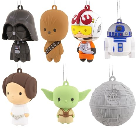 Hallmark Star Wars - Juego de 2 Adornos navideños misteriosos, inastillables